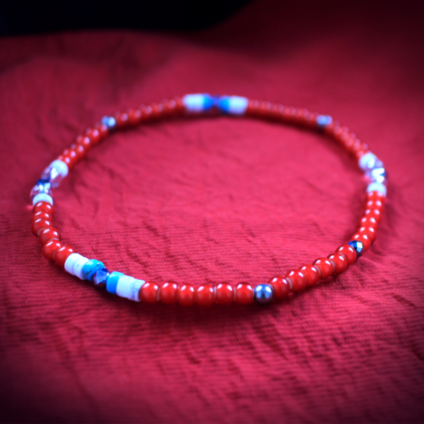 Vòng Đeo Chân Phiten Glass Beads Anklet 5 Vòng Đeo Chân Phiten Glass Beads Anklet