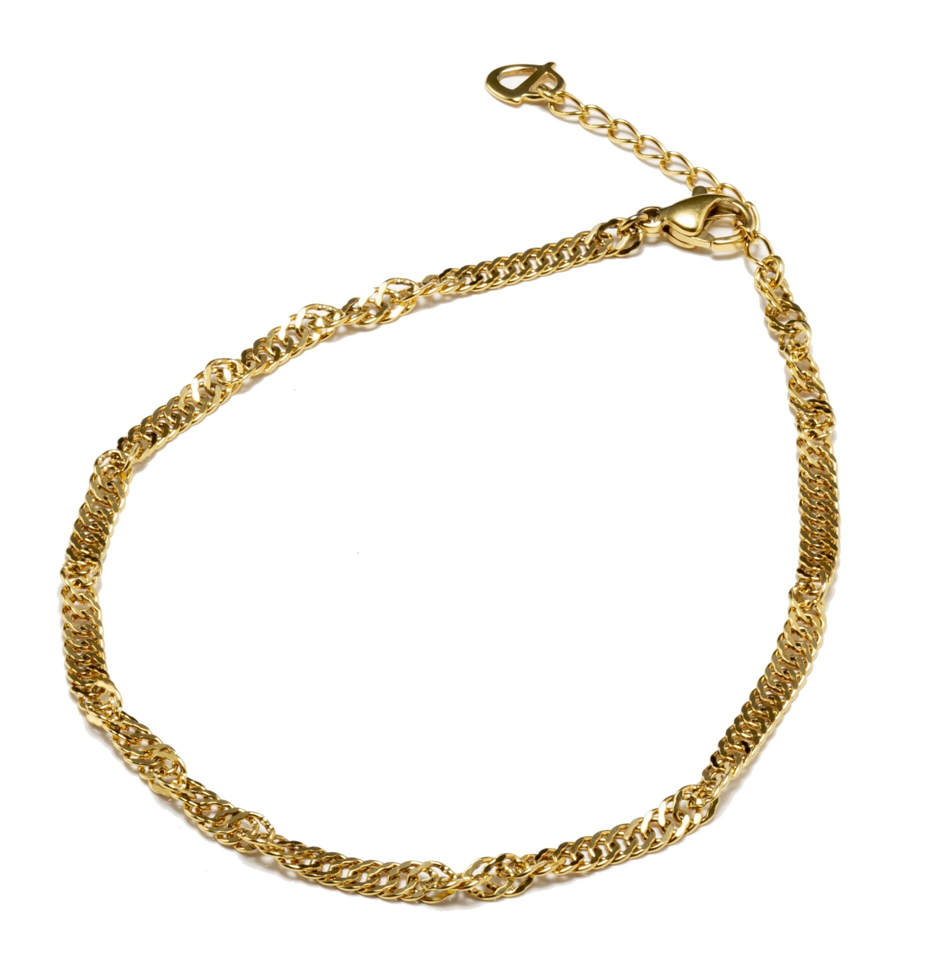 Vòng Đeo Chân Phiten Titanium Chain Anklet Gold IP 1 Vòng Đeo Chân Phiten Titanium Chain Anklet Gold IP