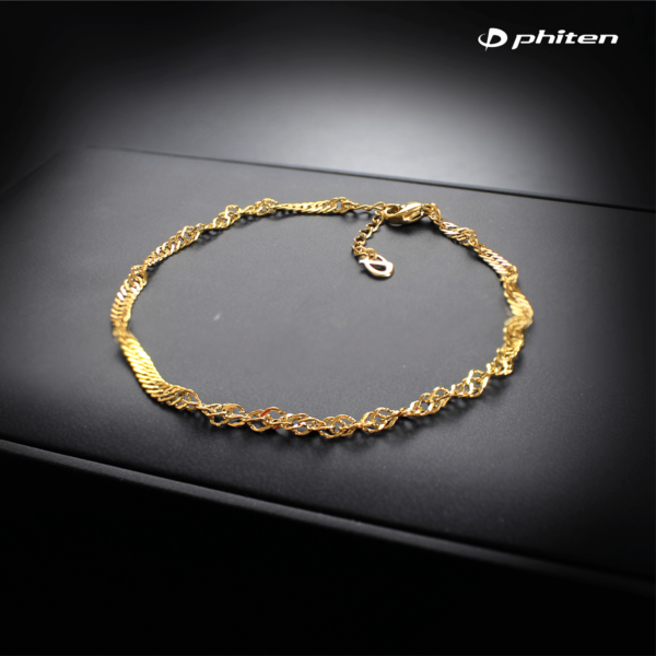 Vòng Đeo Chân Phiten Titanium Chain Anklet Gold IP 2 Vòng Đeo Chân Phiten Titanium Chain Anklet Gold IP