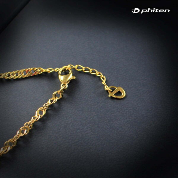 Vòng Đeo Chân Phiten Titanium Chain Anklet Gold IP 3 Vòng Đeo Chân Phiten Titanium Chain Anklet Gold IP